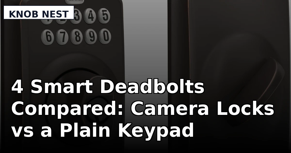 4 Smart Deadbolts Compared: Camera Locks vs a Plain Keypad