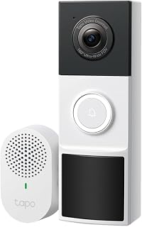 Tapo 2K Wireless Smart Video Doorbell w/Chime, 160° Ultra-Wide View, D210