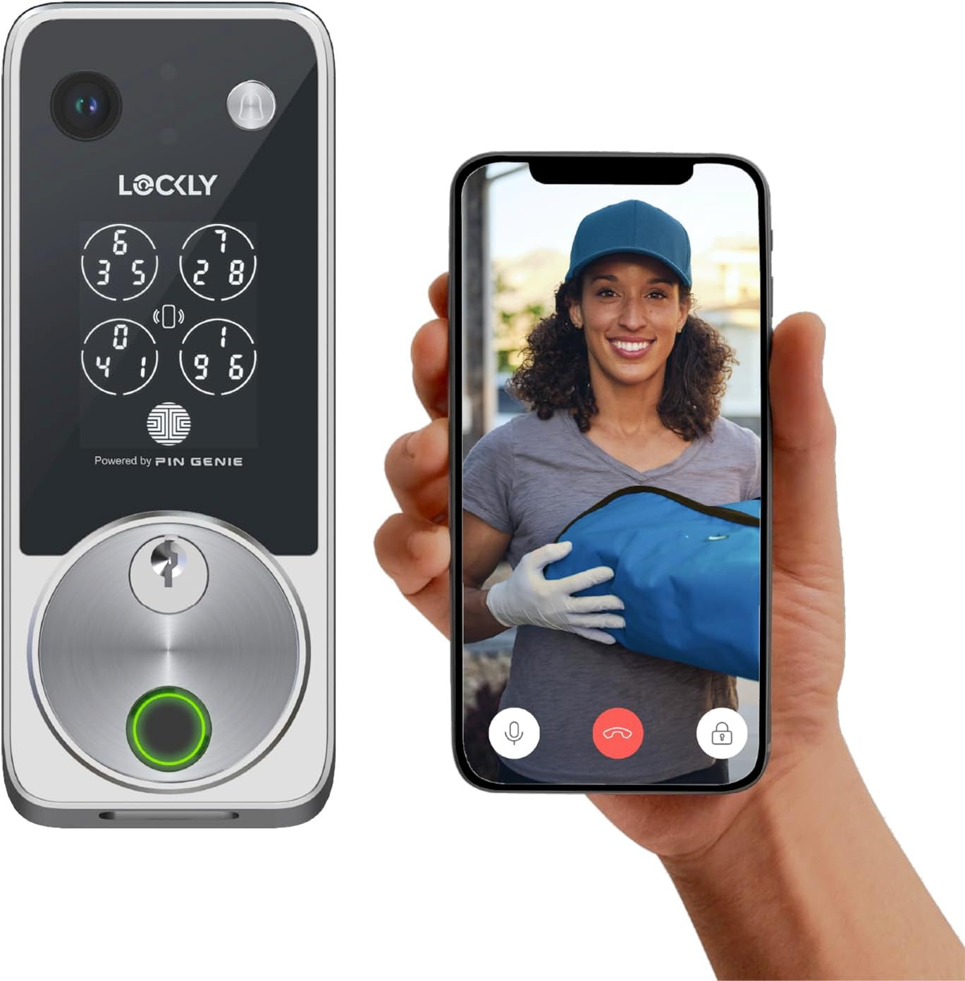 Lockly Vision Zeno Smart Lock with Video Doorbell Camera/Apple Home Key