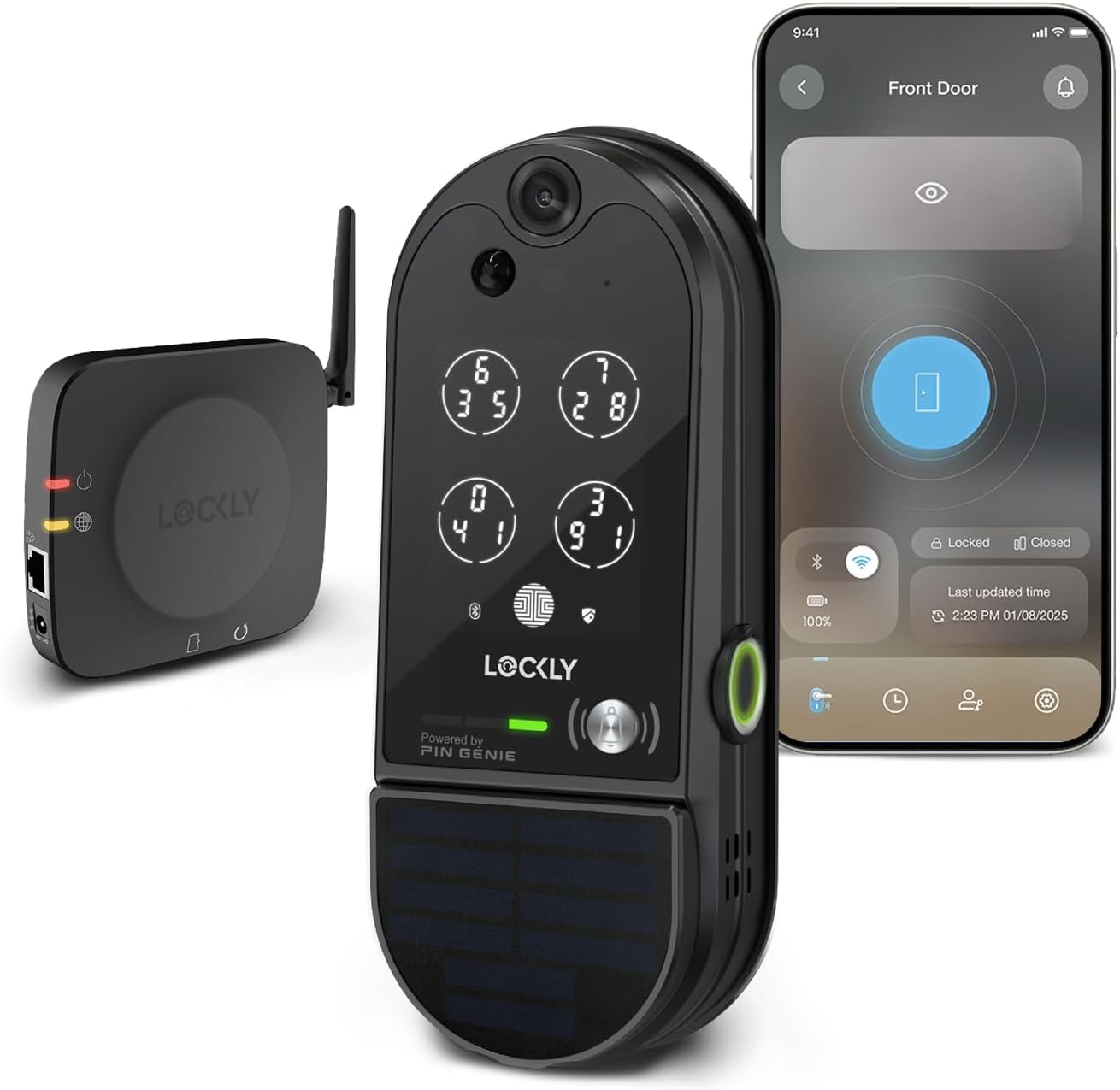 Lockly Vision Elite Video Smart Lock with Camera/2-Way Audio Doorbell