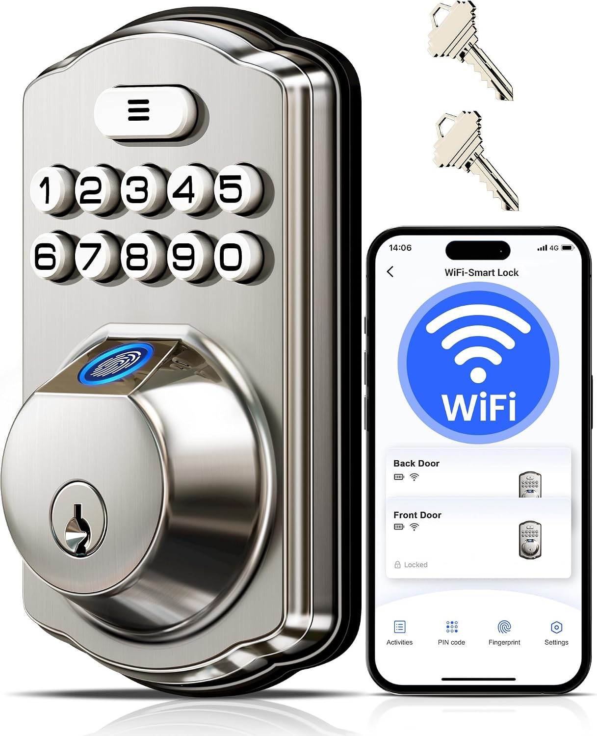 Veise VE012W WiFi Fingerprint Smart Lock (B0FFMMPPKF)