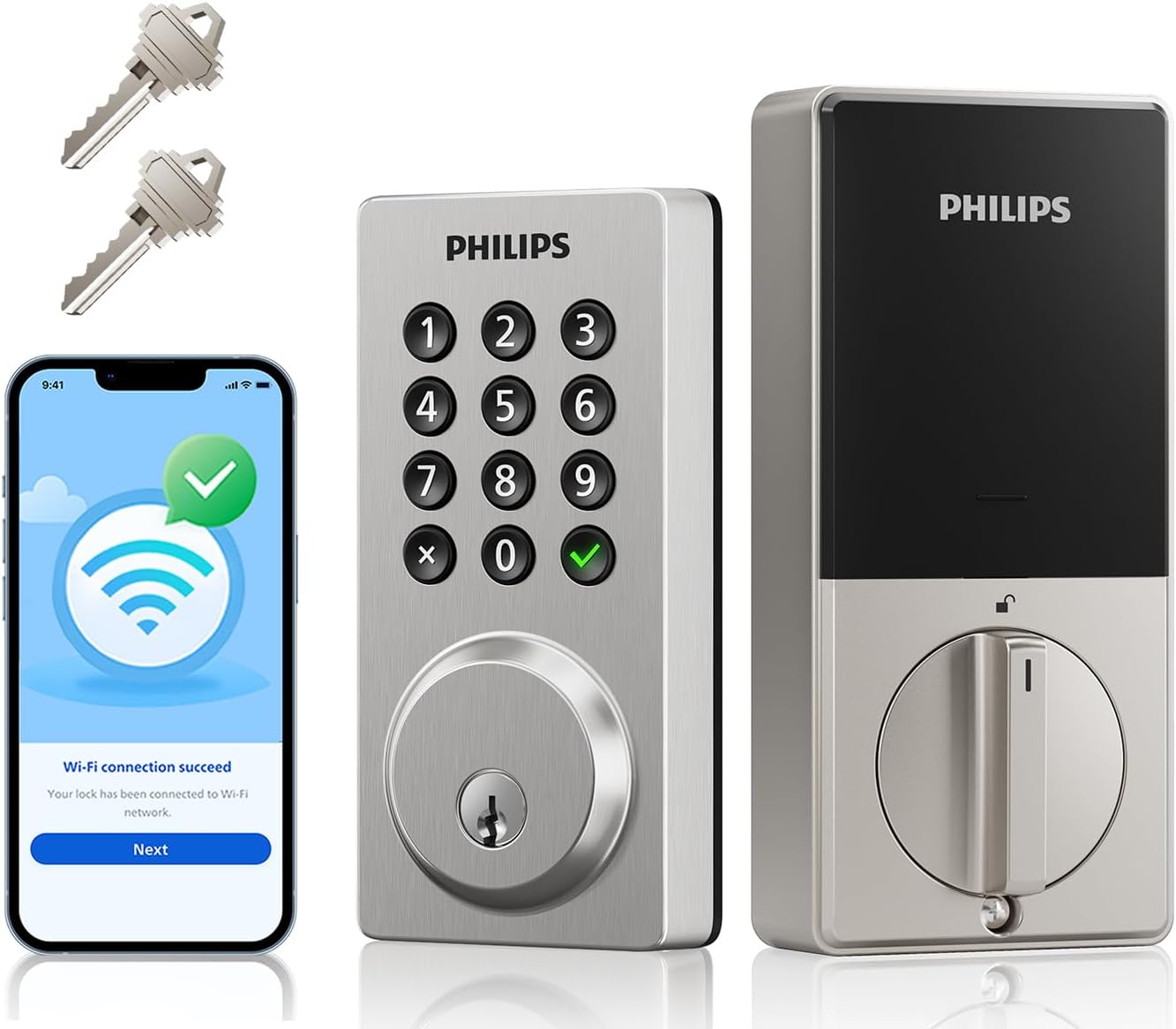 Philips WiFi Smart Keypad Deadbolt Lock (B0FGJ8M2SF)