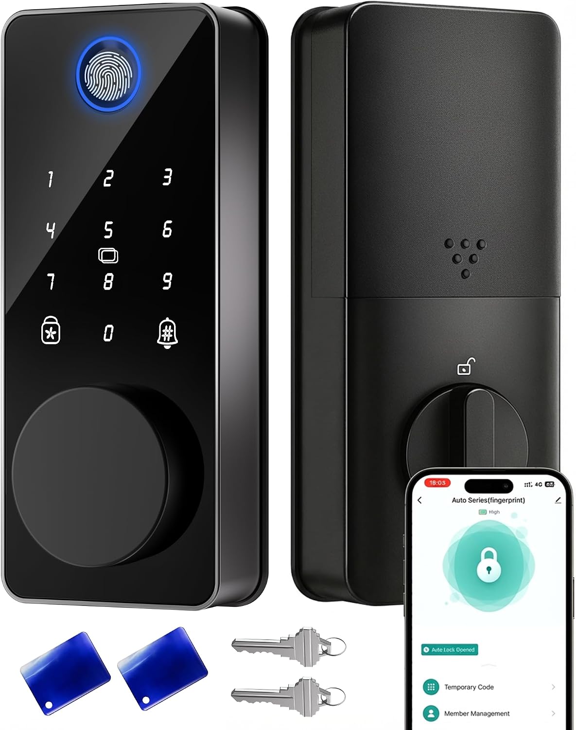 Keyless Entry Door Lock with Fingerprint (B0G1RK9FBP)