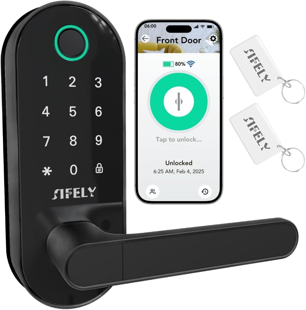 Fingerprint Smart Door Lock with Handle (B0G2S815CN)