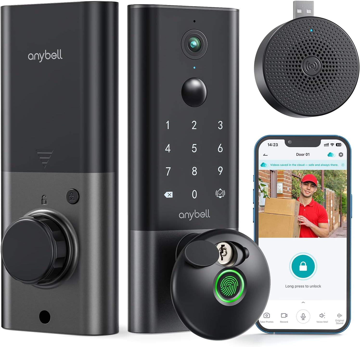 ANYBELL Fingerprint Smart Door Lock with Camera
