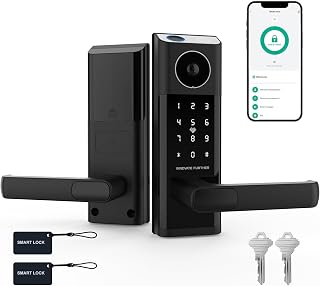 Smart Door Lock with Video Doorbell & Fingerprint,Security Front Door Locks
